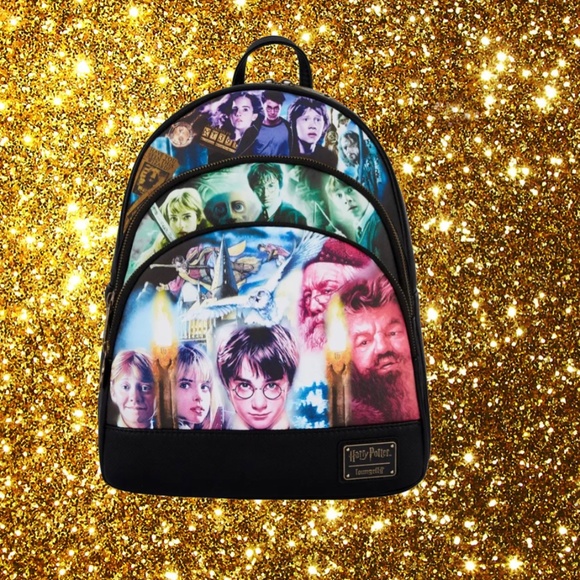 Loungefly Harry Potter Trilogy Triple Pocket Mini Backpack and Wallet main image 6